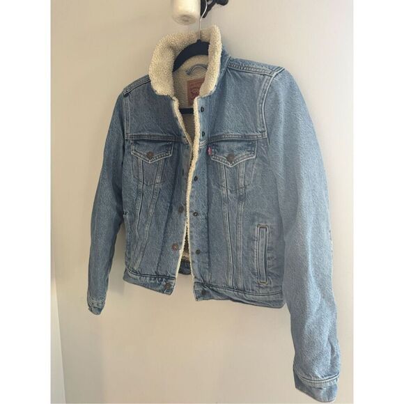 Levi’s Original Sherpa Trucker Jean Denim Jacket, Women’s S - Picture 2 of 8
